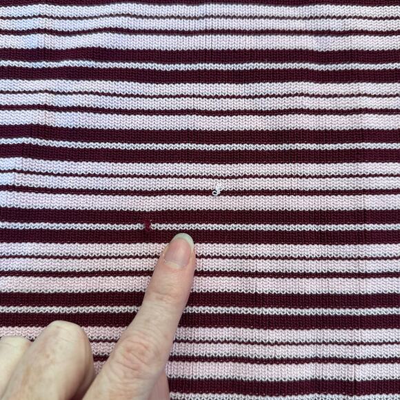 White Fox Mini Dress Sleeveless Stripes I've Been Thinking Size XS Red Pink - Picture 2 of 6